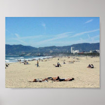 Plage de Venise semblant du nord dessus avec Père  Posters