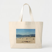 Plage de Venise semblant du nord dessus avec Père  Sac En Toile