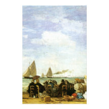 Plage d'Eugene Boudin chez Trouville Papier À Lettre Personnalisable