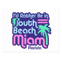 Plage du sud Miami Carte Postale
