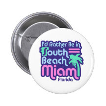 Plage du sud Miami Pin's Avec Agrafe