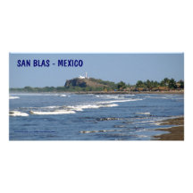 Plage et phare San Blas Mexique Cartes Avec Photo