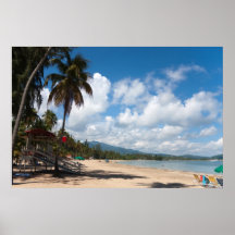 Plage Porto Rico de Luquillo Affiche