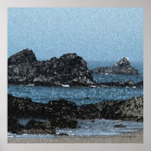 Plage principale de baleines affiches