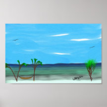 Plage reposante affiches