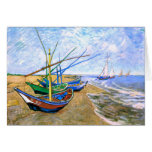 Plage Saintes-Maries (F413) de bateaux de pêche de Carte De Vœux
