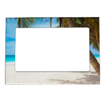 Plage tropicale de paradis cadre magnétique pour photo