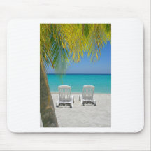 Plage tropicale de paradis dans les Caraïbe Tapis De Souris