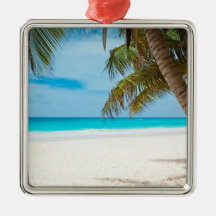 Plage tropicale de paradis ornement de noël