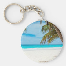 Plage tropicale de paradis porte-clefs