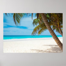 Plage tropicale de paradis poster