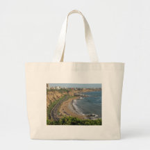 Plage verte de côte au Lima-Pérou Sac En Toile
