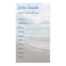 Plage vide cartes de visite personnelles