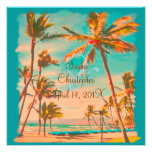 Plage vintage de PixDezines Scence/Aloha/Luau Invitations