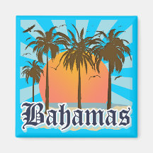 Plages d'îles des Bahamas Magnets Pour Réfrigérateur