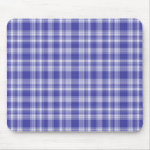 Plaid bleu classique 2 tapis de souris