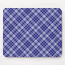 Plaid bleu classique Mousepad Tapis De Souris