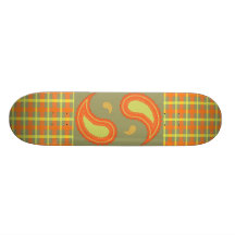 Plaid de récolte et conseil de Paisley Skateboards Personnalisables