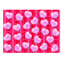 Plaid de sucrerie de Valentine Carte Postale