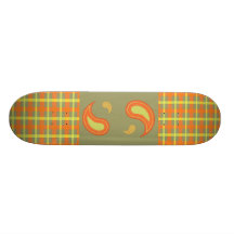 Plaid et Paisley de récolte Skateboard