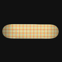 Plaid jaune-orange de gris bleu planches à roulettes