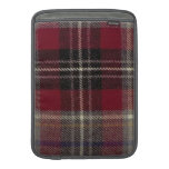 Plaid marron et noir gris poche macbook