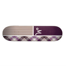 Plaid pourpre et bronzage plateaux de skateboards