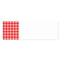 Plaid rayé de pays rouge et blanc cartes de visite personnelles
