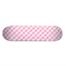 Plaid rose ; Motif Checkered Skateboards Personnalisés