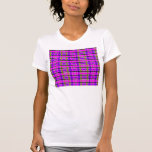 Plaid violet et vert rose moderne t-shirt