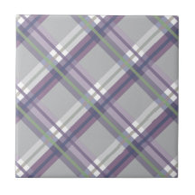 Plaids, contrôles, lavande verte grise de tartans carreaux en céramique