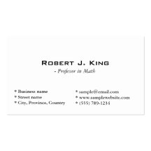 plaine, blanc simple cartes de visite professionnelles