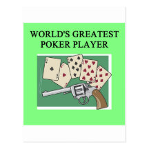 Plaisanterie de joueur de jeu de poker carte postale