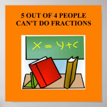 plaisanterie de maths de fraction affiches