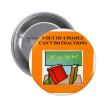 plaisanterie de maths de fraction badge avec épingle