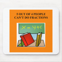 plaisanterie de maths de fraction tapis de souris