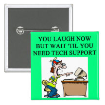 plaisanterie de support technique pin's avec agrafe