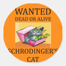 plaisanterie du chat des schrodinger adhésif
