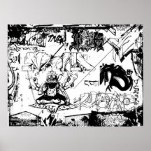 Plaisir de graffiti poster