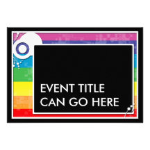 plan de bloc d'arc-en-ciel faire-parts