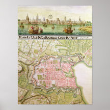 Plan de la ville de La Rochelle, 1736 Posters
