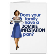 Plan d'infestation de zombi carte de vœux