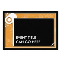 plan orange de bloc invitations personnalisées