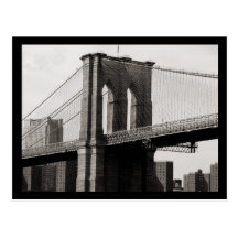 Plan rapproché de pont de NYC Brooklyn Cartes Postales