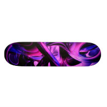 Planche à roulettes abstraite de passions fluoresc