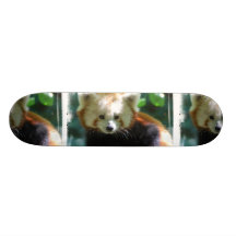 Planche à roulettes adorable de panda rouge