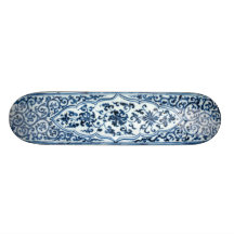 Planche à roulettes bleue de la Chine