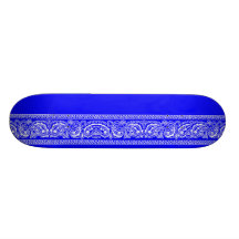 Planche à roulettes bleue de Paisley pro