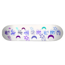 Planche à roulettes céleste