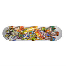 Planche à roulettes colorée multi empilée de greno
